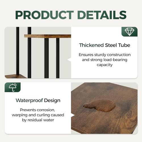 Bamworld Large Plant Stand Indoor 7 Tier Plant Shelf for Multiple Plants - Image 6