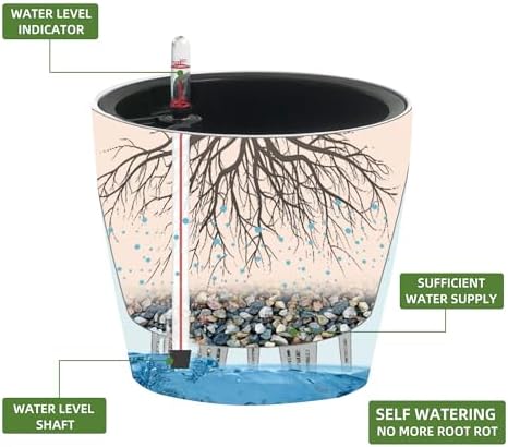 Dexceder 9x8 Self Watering Planter (Taupe Matte) - Image 2