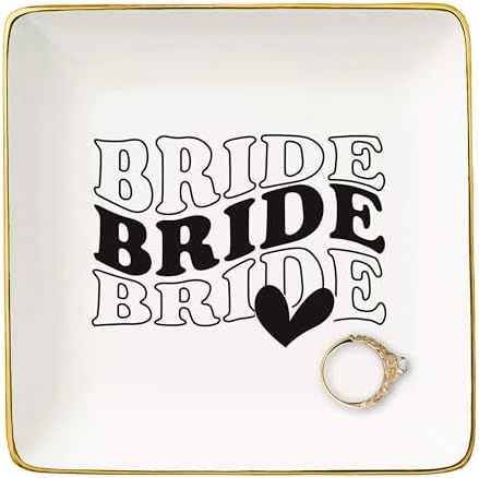 NZY Future Mrs.-Funny Engagement Gift for Bride-Bride to Be-Newly Engaged-Bridal Shower Gifts for Her-Bachelorette Party Gifts for Women-Wedding-Ceramic Jewelry Tray Trinket Holder Ring Dish by NZY