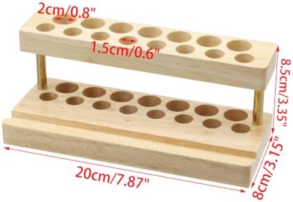 Crapyt Wooden Pen Display Stand with 15 Slots and Cell Phone Stand - Image 2