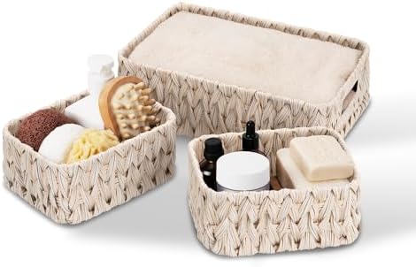 GRANNY SAYS Wicker Baskets for Shelves, Woven Wicker Basket Small by GRANNYSAYS