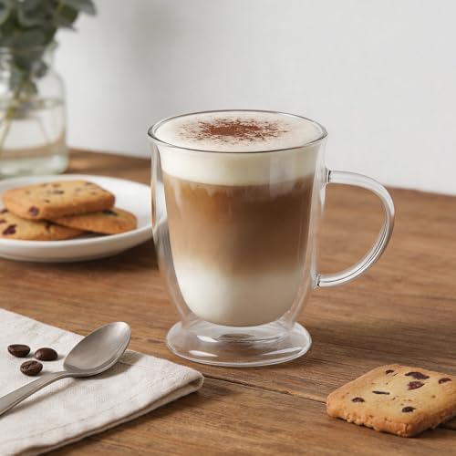 HillSpring 12oz Double Walled Glass Coffee Mug, 1-Pack - Image 2