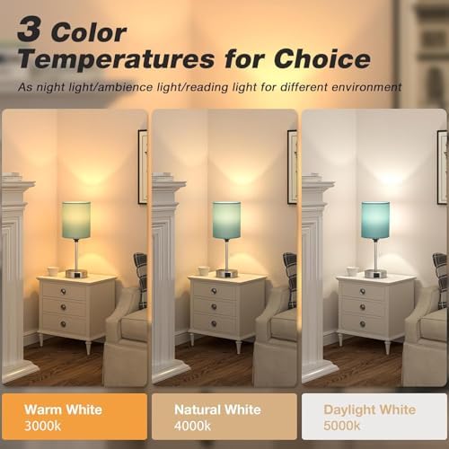 Small Bedside Table Lamp for Bedroom - Desk Lamp with USB Ports for Dorm - Image 3
