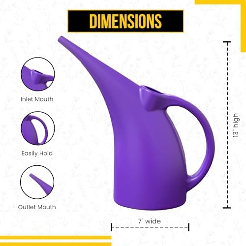 KP Kool Products Watering Can 1/2 Gallon - Small Watering Can for Indoor Plants - Outdoor Watering Can - Purple Plant Waterer - Plastic Watering Can for Garden - 1 Pack - Image 2