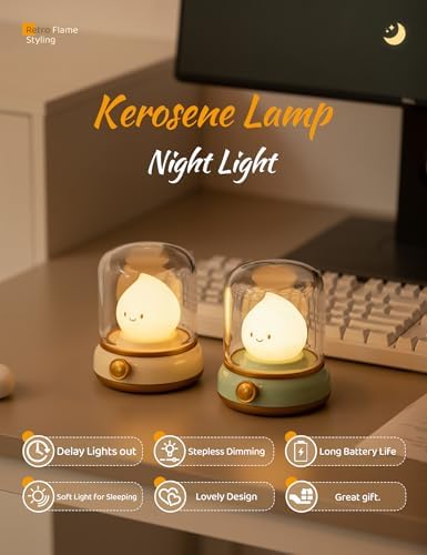 WANIDEA Night Light, Cute Night Light for Kids 2 Pack (Yellow and Green) - Image 2
