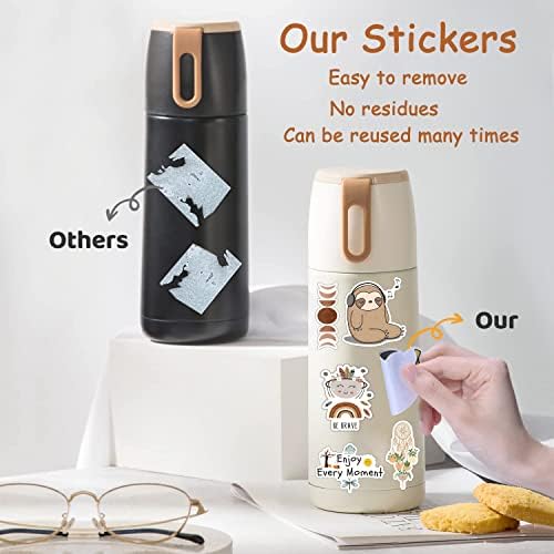 BarrelTree - 300 PCS Aesthetic Boho Stickers, Cute Vinyl Waterproof Stickers for Water Bottles Laptop Phone Journaling Scrapbook Junk Journal, Scrapbooking Supplies Kit, Sticker Packs for Adults Teens - Image 5