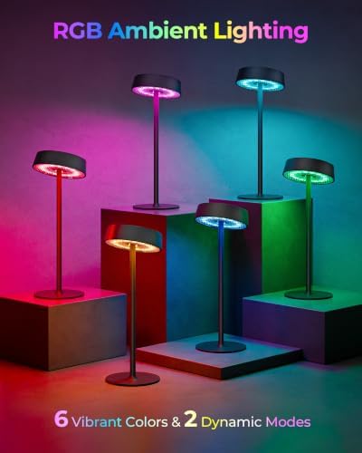 EZVALO Rechargeable Table Lamp, Cordless Ambient Lighting, Battery Operated - Image 2