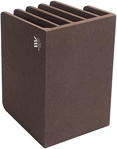 MobileVision Multi Device Stand & Organizer for Smartphones, Tablets and Laptops, Executive Dark Brown, 5 Slots - Image 5