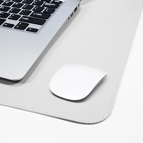 AFIING Cork Desk Mat 23.6 x 13.7, Dual-Sided Cork & PU Leather Desk Pad, Waterproof Non-Slip Desk Protector for Home Office, Study Desk & Minimalist Workspace White - Image 5