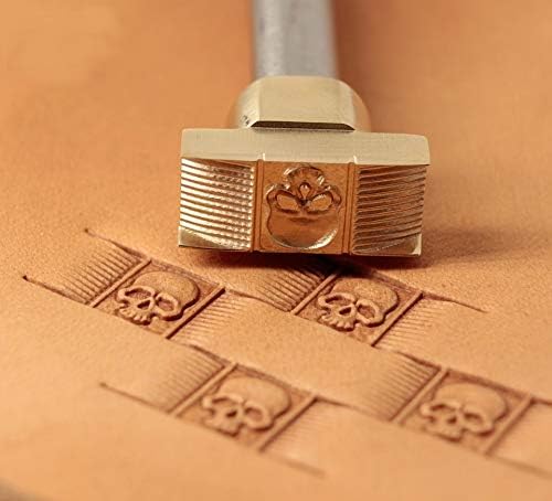 DandS ltd Leather Stamp Tool, Skull, Professional Steel Craft Tool for Leatherworking, Embossing, Carving & Stamping Leather Projects, Belts Wallets & DIY Projects Compatible with Mallet #281