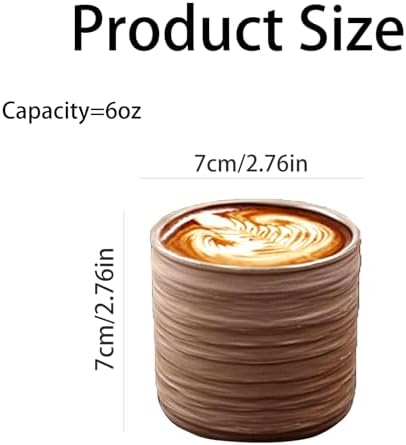 Vintage Ceramic Mug, Japanese Tea Cup 6oz Cup No Handle Drinking Cup for Espresso, Cortado, Matcha, Green Tea, Unglazed Porcelain Arty Mug (Natural Earthiness Finish) - Image 2