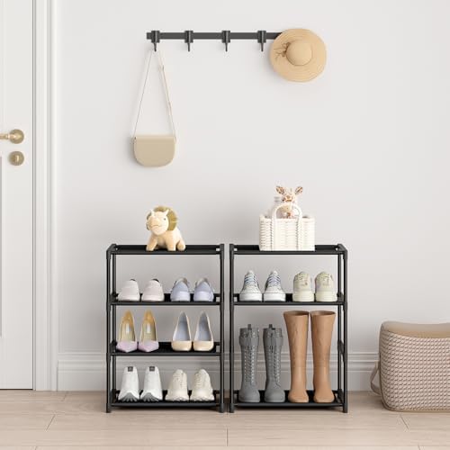 Autonomier 4 Tier Extra Small Shoe Rack (16.3" Wide), Space Saver Shelf - Image 2