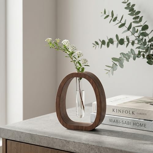 Wooden Frame Glass Test Tube Vase,Hydroponic Propagation Station - Image 7
