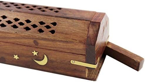COTTON CRAFT Sheesham Wood Incense Burner Holder - Set of 2 Incense Burners - Image 5