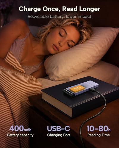 86lux Book Light, Rechargeable Clip-On LED Reading Light for Bed - Image 5