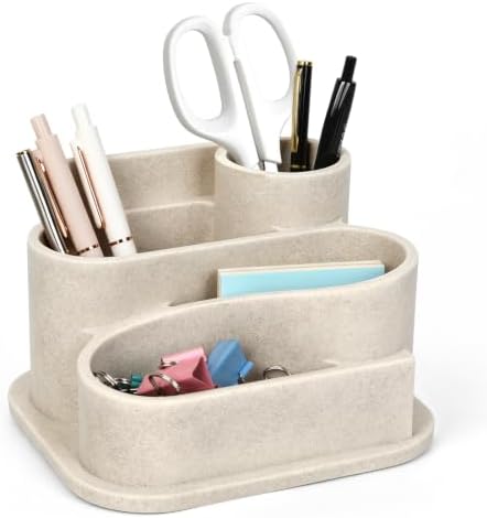 Aesthetic Desk Organizer,Pen Holder for Desk,Modern Office Desk Accessories by LARLGMVOI