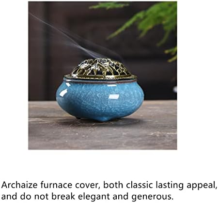 Ceramic Incense Burner with Lid, Cone Coil Incense Holder for Home - Image 4
