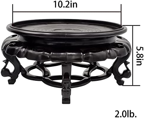 fengshuisale Oriental Furniture Fishbowl Stand Vase Base Stable Home Decoration Display Stand（10.2 in） - Image 2