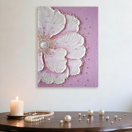 DIY Pearl Painting with Frame, Creative Design, Handmade Stress-Relieving Home Wall Decoration, Includes Frame and Tools-Flower-4 - Image 4