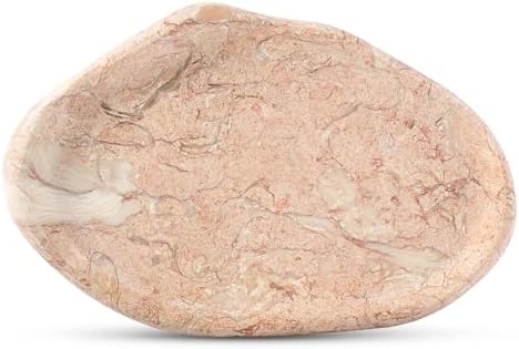 Koville Luxurious Natural Pink Marble Vanity Tray, Cloud Shape Serving Stone Key Tray for Home Decor, 10" x 7" Marble Storage Trays for Bathroom, Stone Plate Holder for Perfume, Candle and Jewelry by Koville