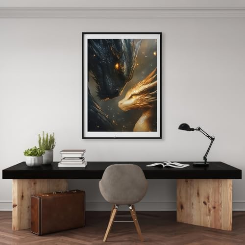 5D Diamond Painting Kits for Adults, Dragons Diamond Art Kits 12x16 in - Image 4