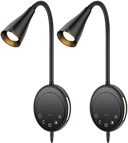 SANKEDOU LED Wall Mount Reading Light, Bedside Reading Lights, 5 Dimmable by SANKEDOU