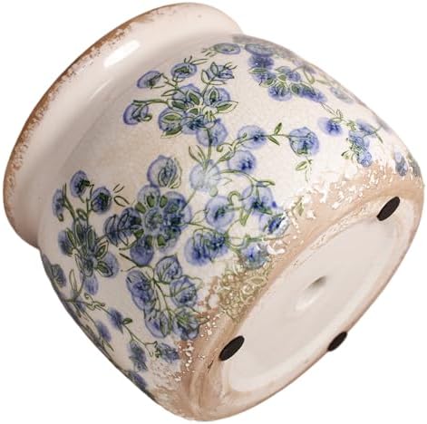 Vintage Cottage Ceramic Planters, French Flower Pot & Vase with Drainage - Image 5