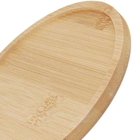 HOIGON 20 Pack Round Bamboo Coasters, 5 Inch Natural Wooden Coasters, Round Bamboo Tray Saucer Set for Drinks, Crafts, Succulents - Image 5