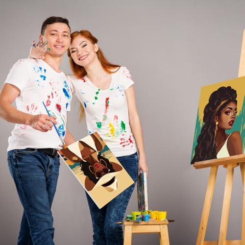 Zhanmai 72 Pcs 12 Sets Sip and Paint Kit Pre Drawn Canvas for Painting 8" x 10" Paint Party Canvas Painting Pre Printed Canvases for Party DIY Virtual Adult's Date Night(Adult Couples) - Image 4