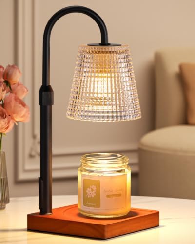 Walnut Candle Warmer Lamp with Timer, House Warming Gifts New Home Decor by Hong-in