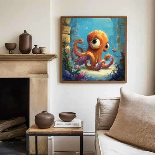 Mandun Octopus Paint by Numbers Kit for Kids, 8x8 inch - Image 2
