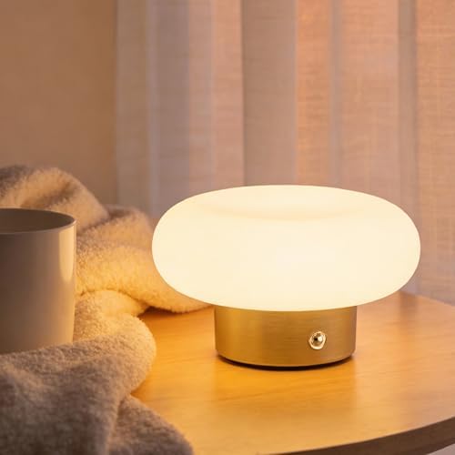 Cordless Table Lamp, Rechargeable Battery Table Lamp,2700K Warm Light, Gold by Meoralighting