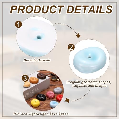 uxcell 2Pcs Ceramic Incense Holder Stick Incense Burner Holder Sky Blue - Image 3