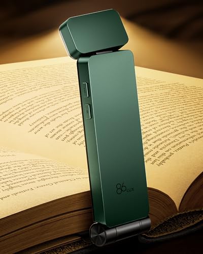 86lux Book Light, Rechargeable Clip-On LED Reading Light for Bed by 86Lux