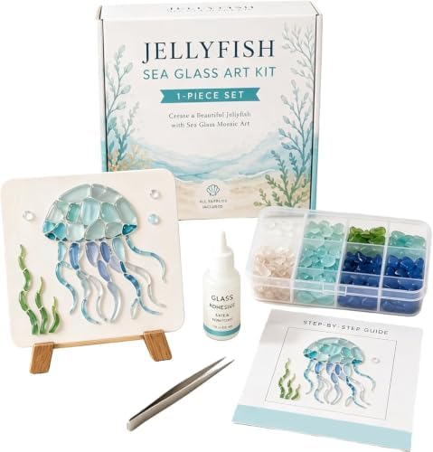 Sea Glass Ocean DIY Kit | Seaglass Mosaic Art Craft Kits for Adults by Unknown
