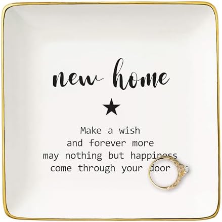 Make a Wish-Congrats Gift: Jewelry Tray Trinket Holder Ring Dish - Perfect Housewarming & New Home Gift for New Homeowners by NZY