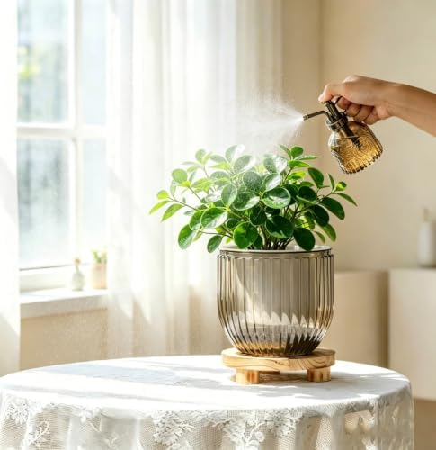 Melphoe Self Watering Pots for Indoor Plants Planter, 8.3 Inch 2 Pack Planters Self Watering Plant Pots for Flower, Houseplants, Succulent, African Violets and Cactus with Drainage - Image 3