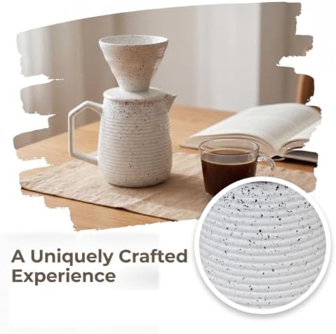 pour over coffee maker (White black dot) - Image 4