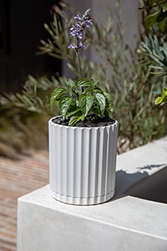 Veradek Demi Series Demi 6" Planter w/Tray - White, 2 Pack - Image 4