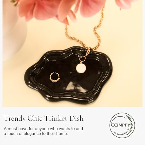 CCINPPY Ceramic Cloud Jewelry Tray Trinket Dish Key Bowl Nightstand Decor - Image 4