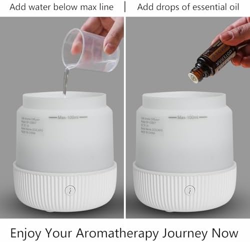 Oil Diffuser,100ML Mini Aromatherapy with USB Cable & Adapter, 7 Colors Lights Mode Waterless Auto Off for Car Home Office Room (USB Power) - Image 6