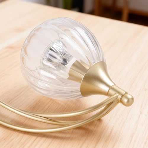 Candle Warmer Lamp with Timer - Dimmable Candle Warmer for Jar Candles-Electric Candles Warmers Light Birthday Gifts for Women Mom House Warming Gifts New Home Decor Gold and Transparent 2 Bulb - Image 6