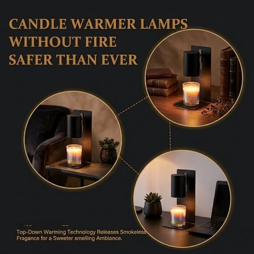 MOAFINA Black Candle Warmer Lamp with Timer,Height Adjustable Dimmable - Image 4