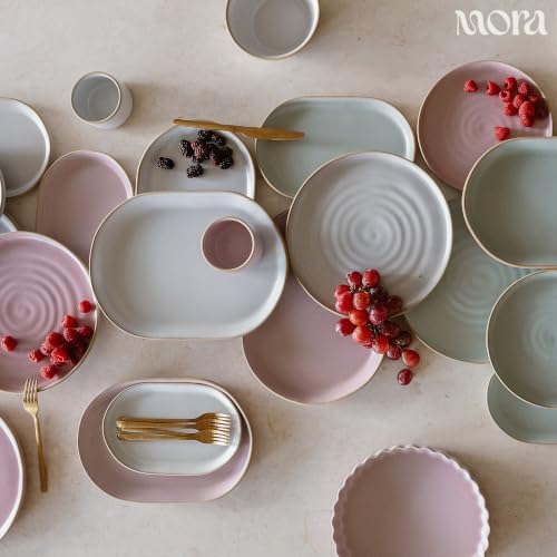 Mora Ceramic Decorative Tray - 9.4in Dish for Jewelry, Perfume, Makeup, Accessories, Candle, in the Bathroom Vanity, Bedside, or Kitchen Counter. Cute Organizers - Cloud - Image 7