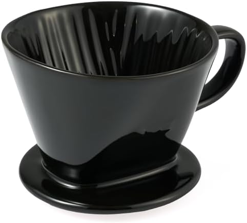 Pour Over Coffee Dripper, Ceramic Pour Over Coffee Maker, Black by Unknown