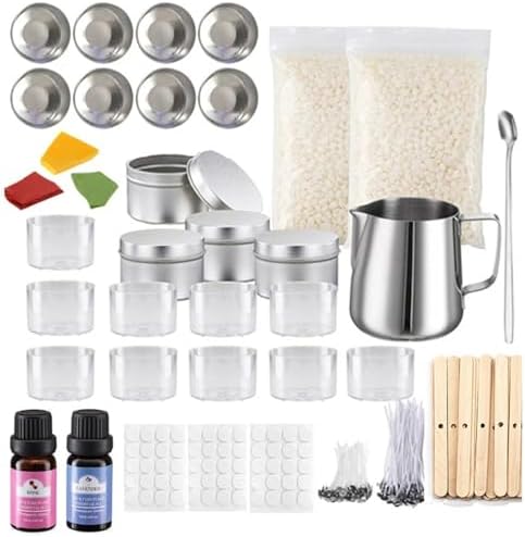 Alianm Candle Making Kit DIY Candle Kit Soy Bean Wax Making Supplies Handmade Aromatherapy Beeswax Crafts Gifts Mold Tool Sets by Unknown