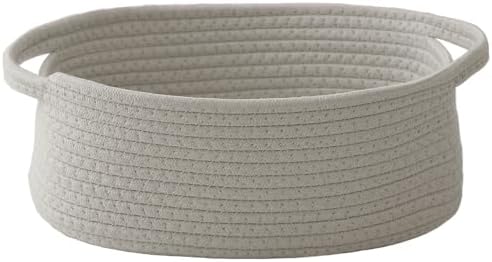 JMvicyroam Small Woven Basket, Empty Gift Basket, Grey/1 Pack by JMvicyroam
