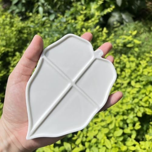 Bower Bird Ceramic Watercolor Palette,Mini 5.5in Leaf Artist Porcelain Palettes for Painting,for Acrylic,Gouache,Watercolor,Painting,Ceramic Mixing Tray (Ceramics) - Image 2
