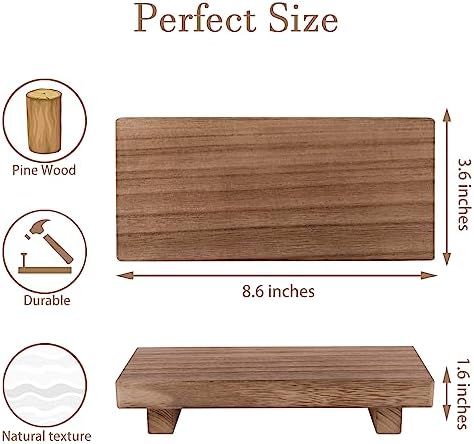 Wood Bathroom Tray Farmhouse Decor Kitchen Soap Holder, 8.7"x3.6" Brown - Image 4