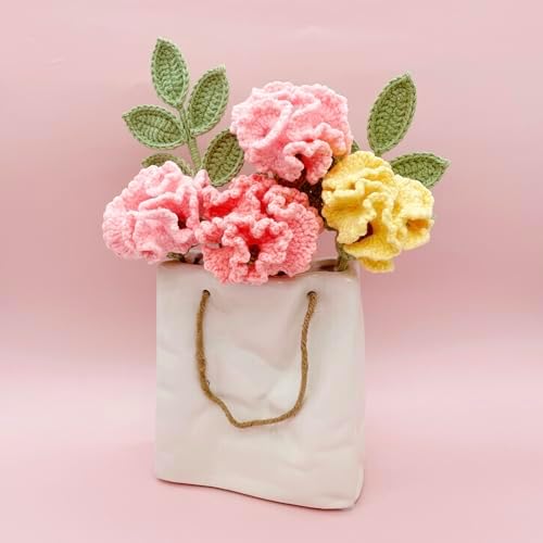Lily's Lyric Flower Crochet Kit | Carnation & Ash Leaf | Step-by-Step Video Tutorial for Adults Teenagers | Craft Gift Idea DIY Home Decoration - Image 2